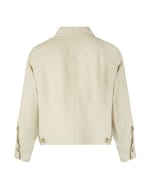 Plus-Size Cropped Twill Jacket | WHITE